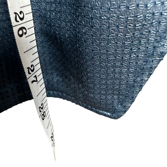 TanJay Vintage Blue Faux Leather Blazer Jacket Large - Picture 7 of 10